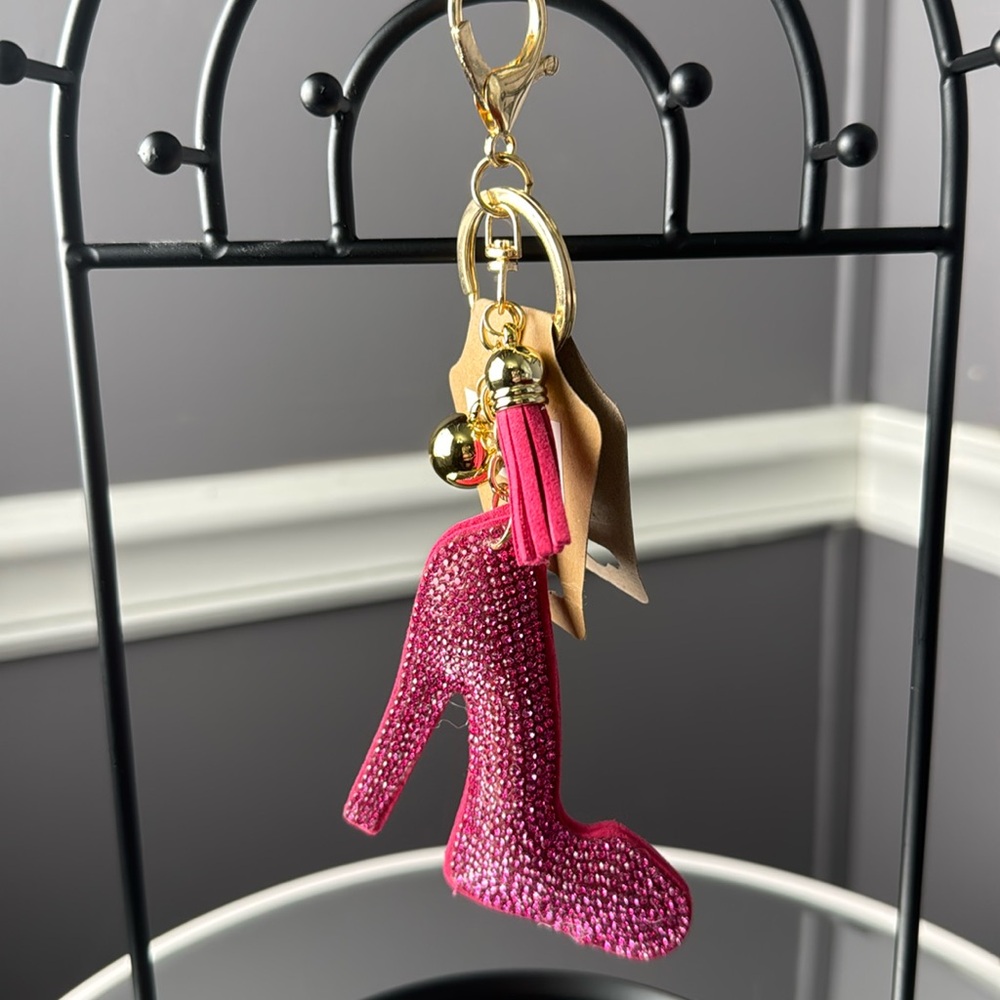 Pink Glitter High Heel Keychain/bagcharm